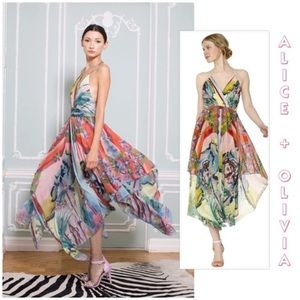 Alice & Olivia “Orly” Lady Lola maxi dress 0